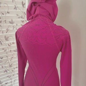 Athleta Hot Pink Zip Up Workout Hoodie - Size Small